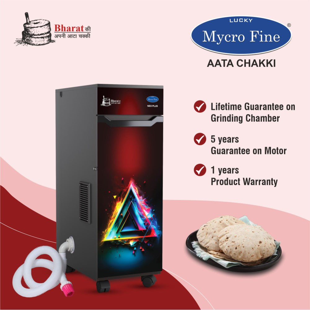 Lucky Mycrofine Neo Plus with Inbuilt Vacuum Aata Chakki Fully Automat