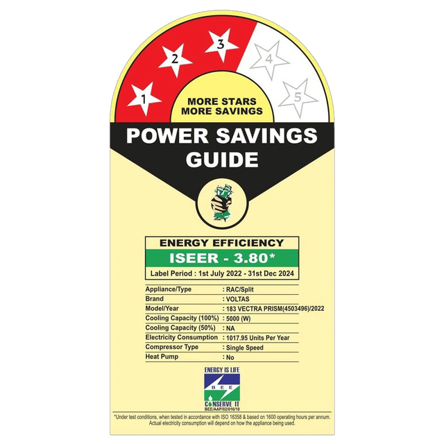 VOLTAS 183 VECTRA PRISM-1 (4503777) 1.5TN 3* FIX