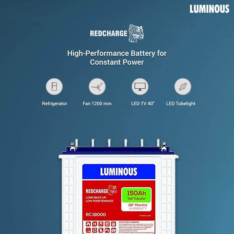 LUMINOUS LUM BATTERY 150AH RC18000