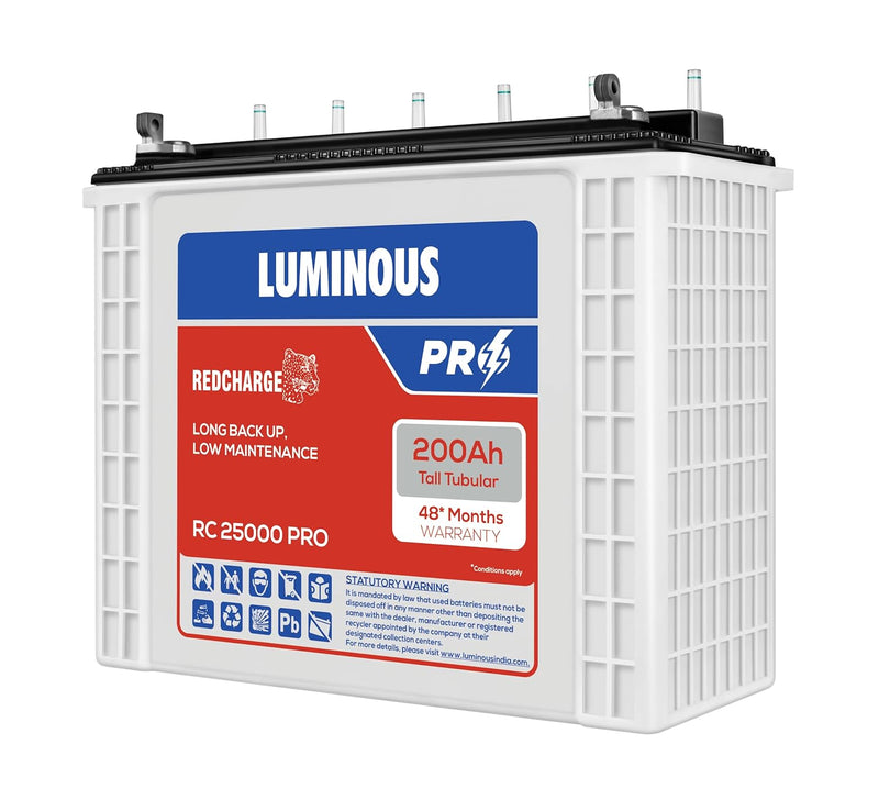 LUMINOUS 200AH RED CHARGE 25000 PRO