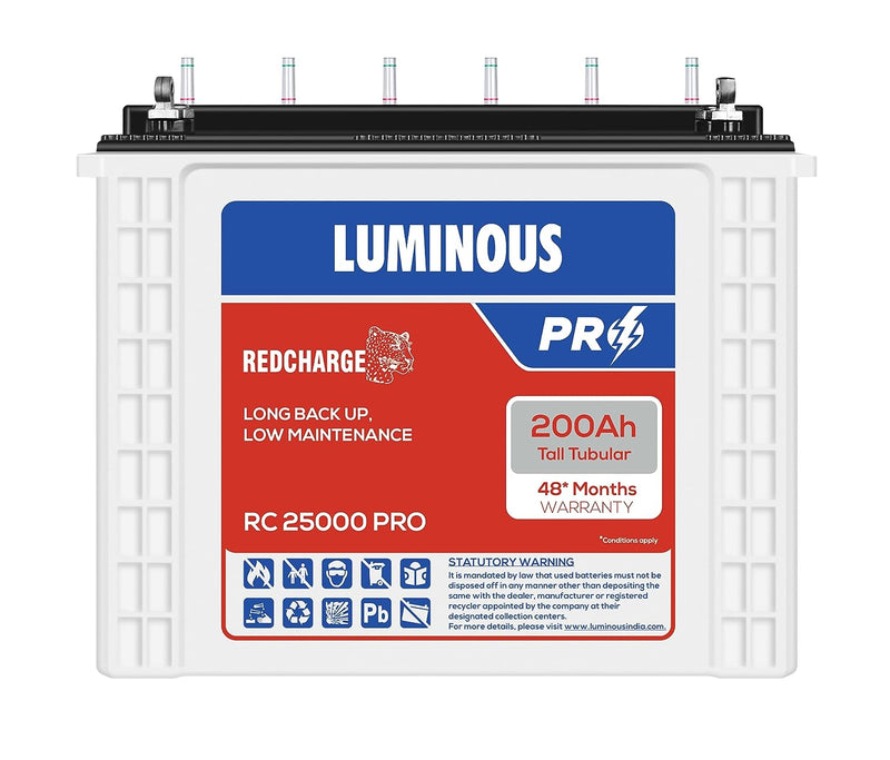 LUMINOUS 200AH RED CHARGE 25000 PRO