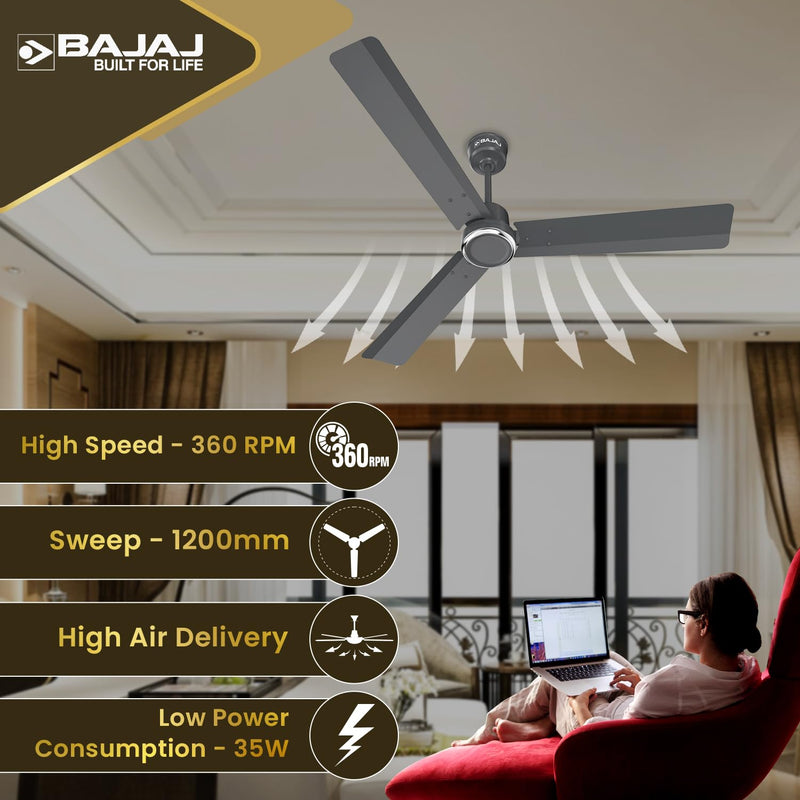 BAJAJ 1200MM CLASSICO SLEEK PLUS
