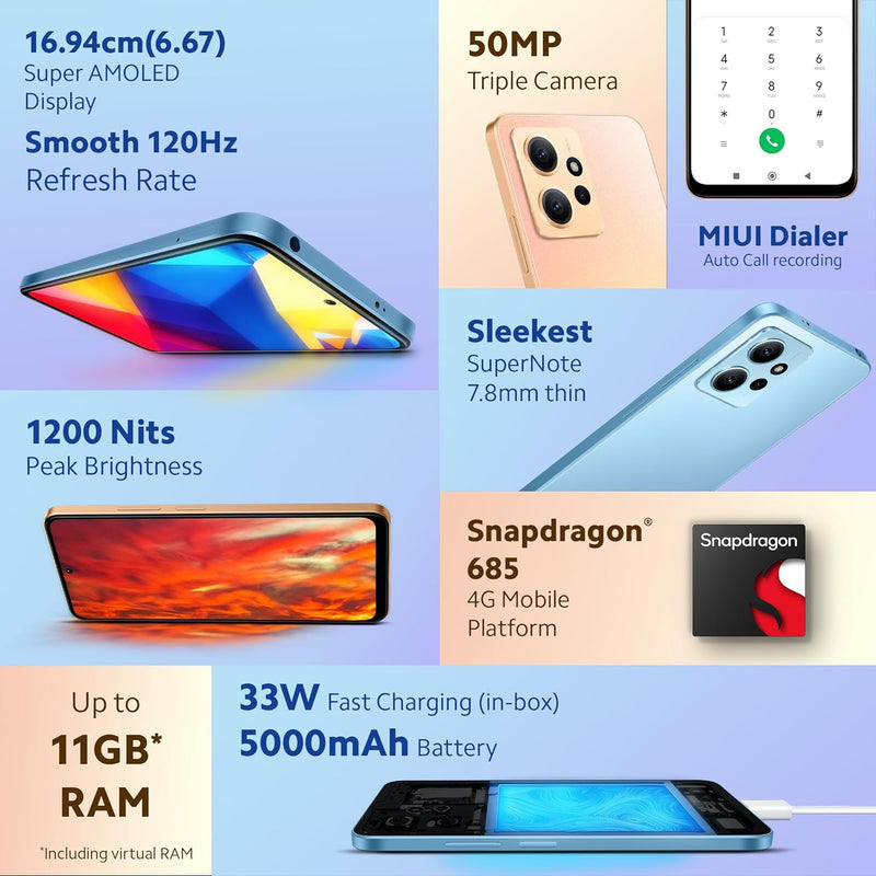 REDMI NOTE 12, 6/128, Ice Blue