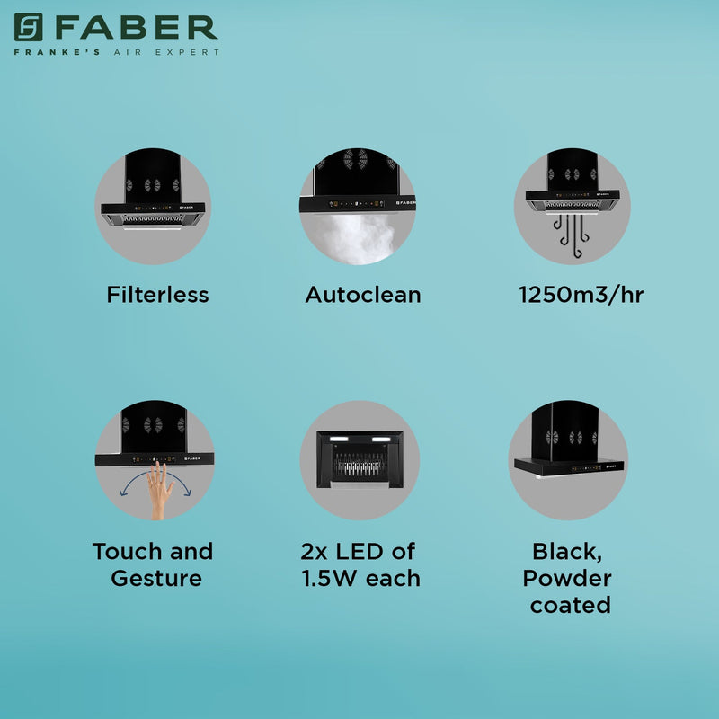 FABER HOOD BONITO 3D IND HC SC FL BK 60