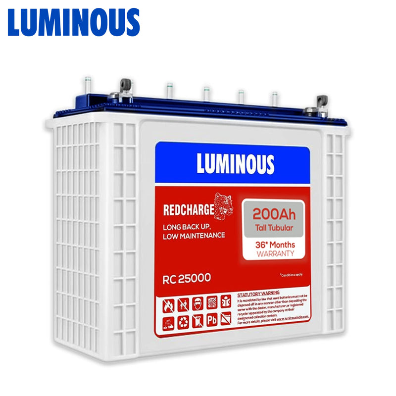 LUMINOUS BATTERY 200AH RED CHARGE 25000