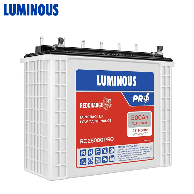 LUMINOUS 200AH RED CHARGE 25000 PRO