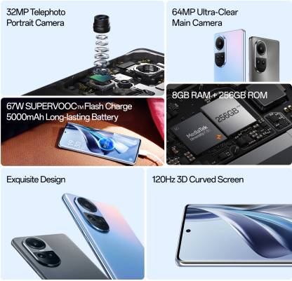 OPPO RENO 10 5G OPPO Reno10 5G Ice Blue 8 256