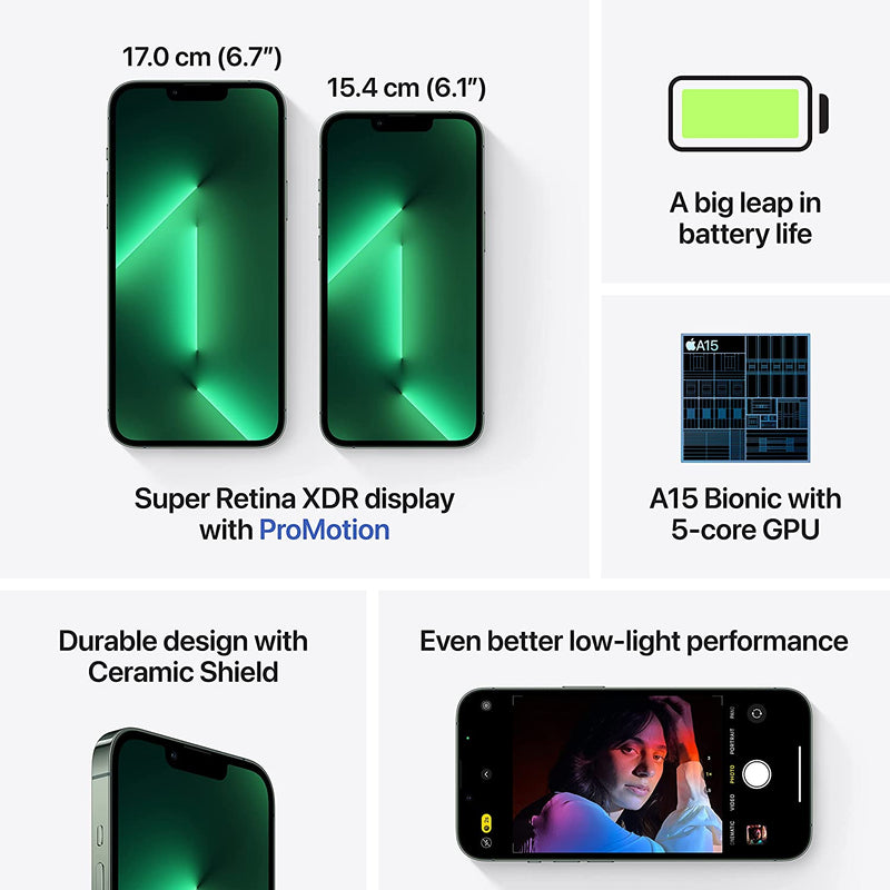 iPhone 13 PRO 128GB, GREEN (Without Earpods And Adapter)