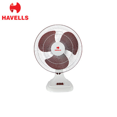 HAVELLS 400MM ACCELERO HS WHT RED TABLE FAN	WHITE