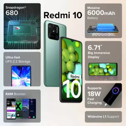 REDMI 10, 4/64GB, GREEN