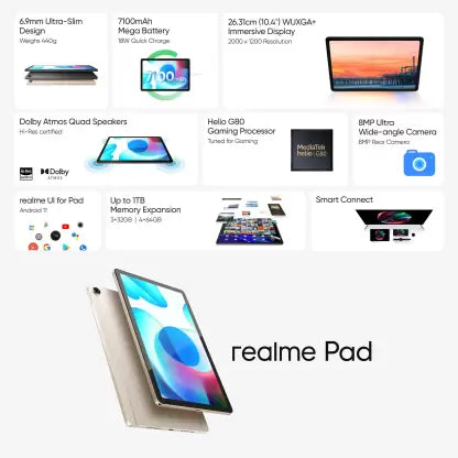 REALME PAD RMP2102 LITE, 4/64, GOLD